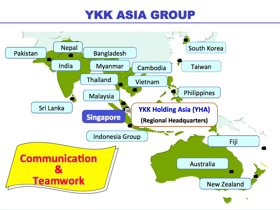 YKK HOLDING ASIA PTE. LTD. Corporate & Participant Profiles YKK Corporation is a global developer, manufacturer and supplier of quality fastening and architectural products.