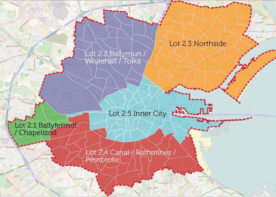Introduction 13 Map of the Five SICAP * Lots in Dublin City Lot SICAP Programme Implementers 2.1 Ballyfermot Chapelizod Partnership 2.2 Dublin North West Area Partnership 2.3 Northside Partnership 2.