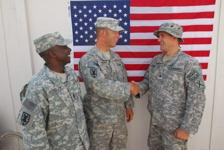 Stephen Tucker (right of center) of Myrtle Beach, S.C., 1-178th Field Artillery Battalion, was named Soldier of the month for September 2010 during a ceremony at Camp Phoenix, Kabul, Afghanistan.