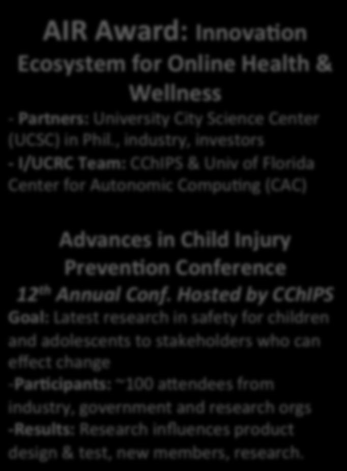 Center for Child Injury PrevenBon Studies (CChIPS): a Phase