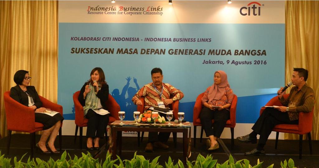 In 2015, Citi Indonesia through its citizenship initiatives known as Citi Peka (Citi Cares and Creates) in collaboration with Indonesia Business Links (IBL) in organizing a Skilled Youth program