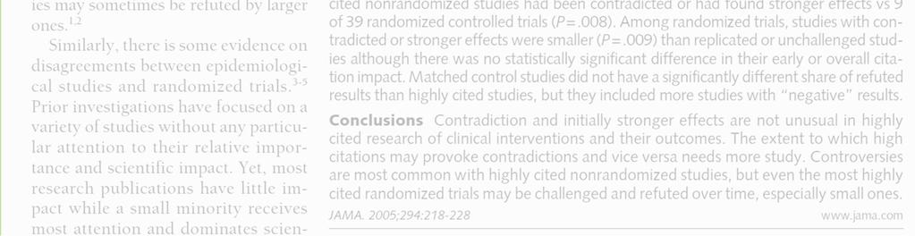 subsequent studies contradicted or showed weaker effects than the highly