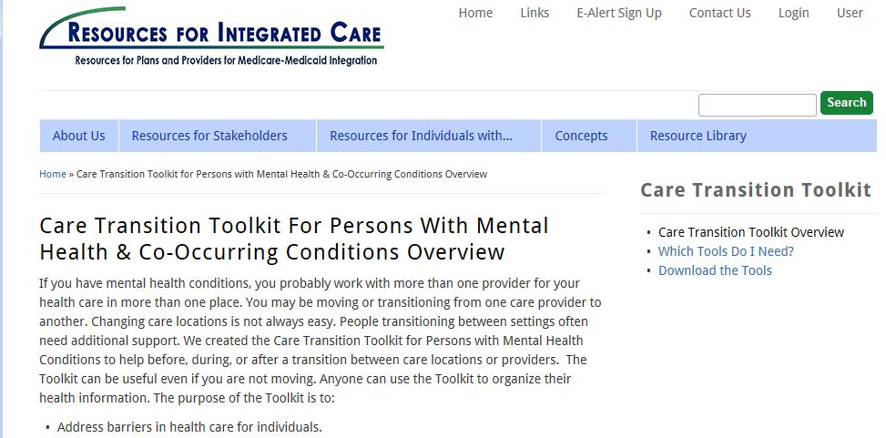 Location The Toolkit can be found on the Resources for Integrated Care