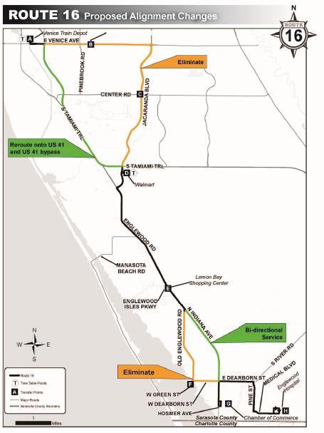 Proposed Route 16 Reconfiguration Every 90-minutes More direct and