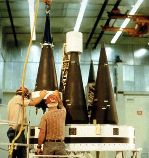 Trident II D5 Missile Unit cost: $30.9 million Specifications Weight: 58,500 kg (130,000 lb) Length: 44 ft (13.41 m) Diameter: 83 in (2.11 m) Warhead: Up to Eight Nuclear Weapons Blast yield: Up to 3.