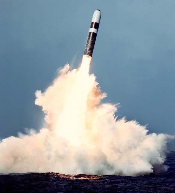 The Trident Missile with its Multiple Reentry Warheads will