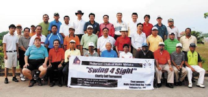 THE ROTARACT CLUB OF KOTA MELAKA Swing 4 Sight -- A Charity Golf Tournament BENEFITS: This project had been beneficial to the organizers as this helped us to understand the challenges of undertaking
