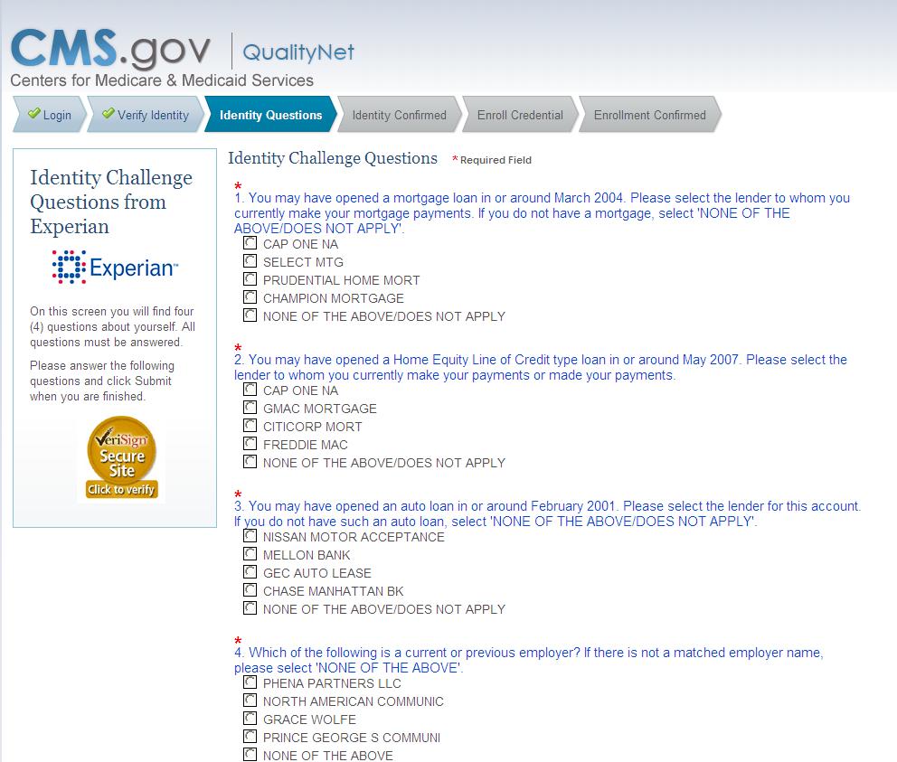 Example questions may be downloaded from the User Guide located on QualityNet.