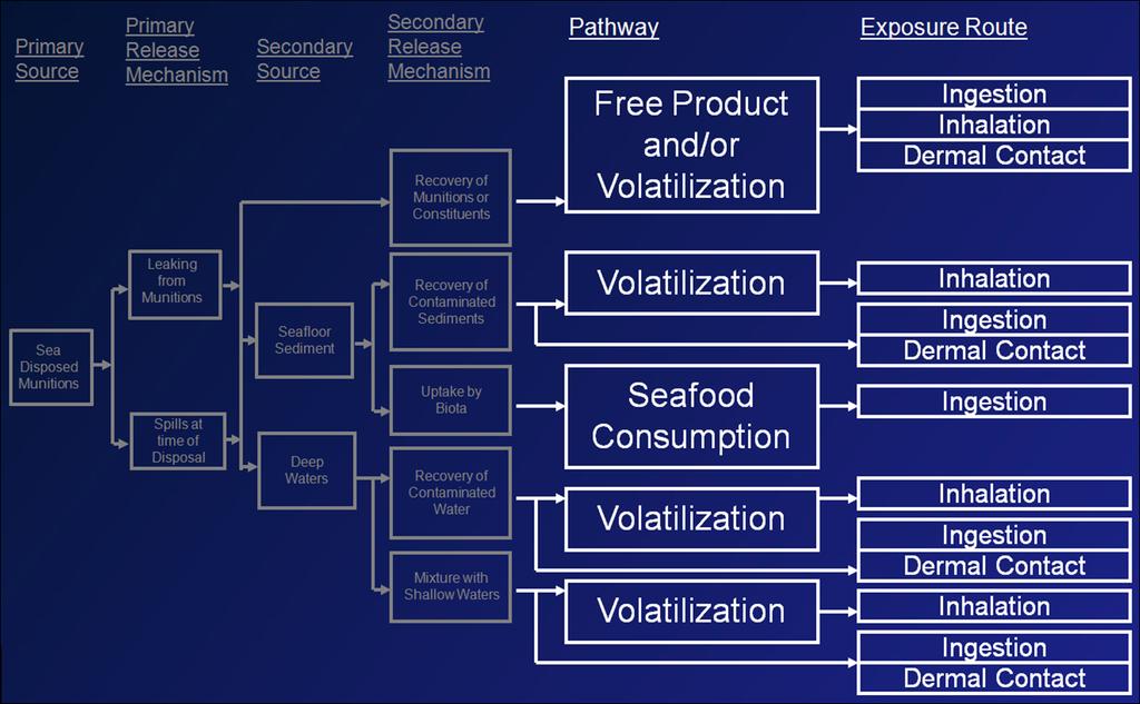Conceptual Site Model Seafood Consumption Volatilization Volatilization Inhalation In estion