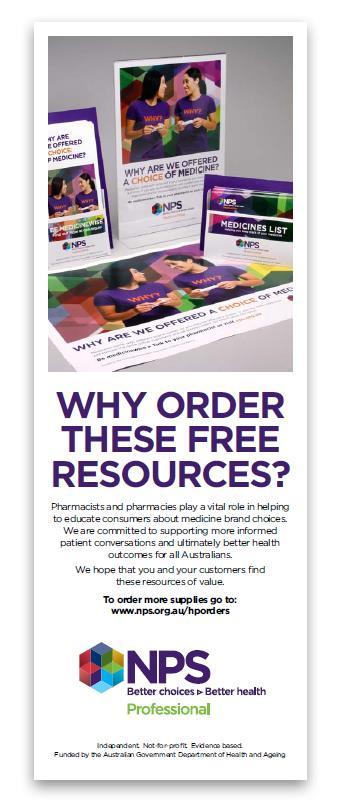 PHARMACY RESOURCES Leaflets Counter mats Repeat