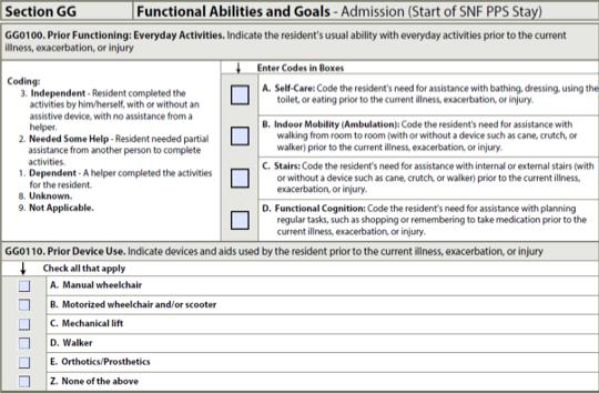QRP Measures begin collection Oct 1, 2018 Change in Self-Care Score for Medical Rehabilitation Patients Totals scores for Admit and DC Change in Mobility Score for Medical Rehabilitation Patients