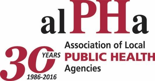 July 13, 2016 This semi-monthly update is a tool to keep alpha's members apprised of the latest news in public health including provincial announcements, legislation, alpha correspondence and events.