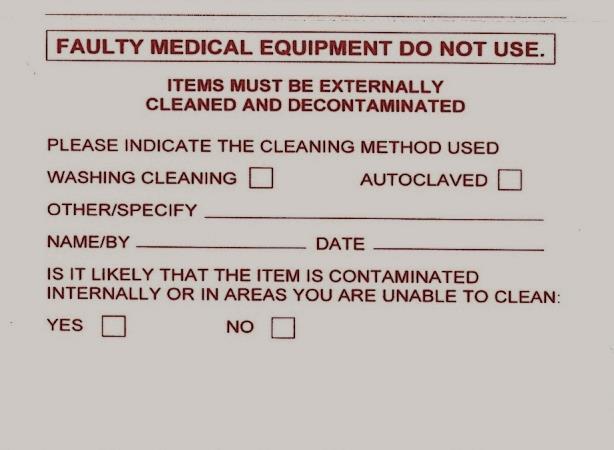 The purchase of reusable medical devices must include consideration of decontamination issues. 15.