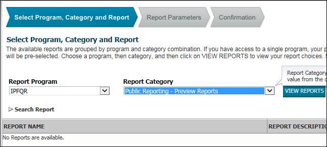 The Run Reports tab is populated with the selection. The View Reports button 6. Select View Reports.