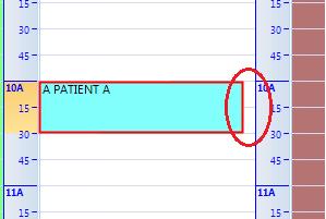 3. Find the Day/Time where the Double-Booking is going to be booked 4. Next to the Current Booked in patient is an open gap (See Image Below) 5. Either Double-Click or Right-Click.