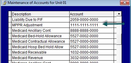 3. Adding GL Accounts for posting Medicare cash (MPPR and Sequestration ) If you use the Medicare 835 to post Medicare Cash batches, you must also enter accounts for bother the MPPR and