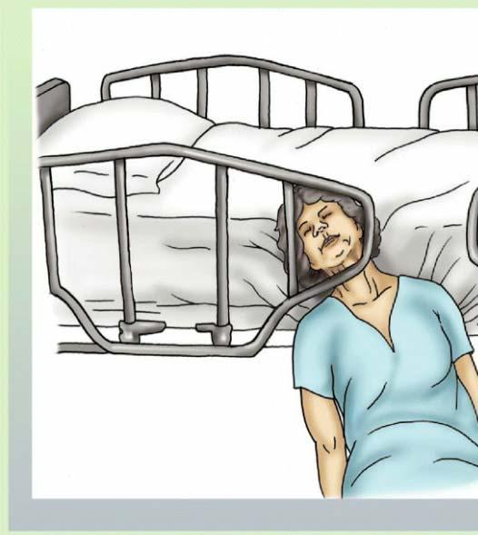 Appendix 1 Types of Entrapment Rail and off-bed entrapment: Most of the patient s body is off the bed, and