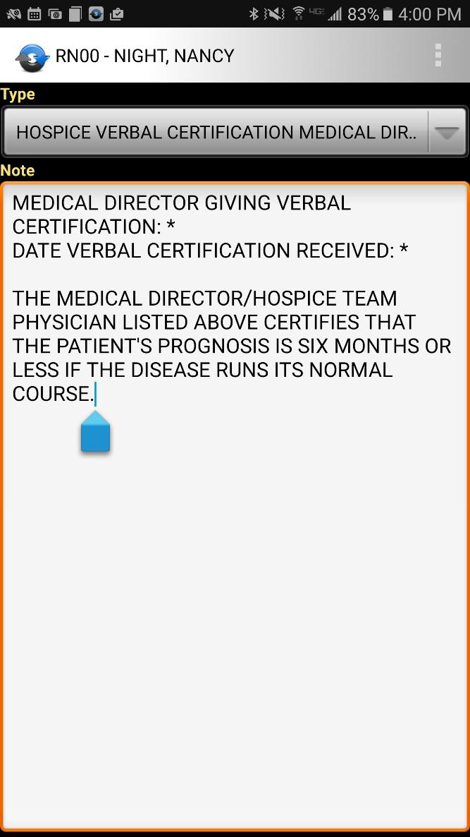 HOSPICE CTI Upon completion of the new referral, the workflow task Create/Edit Hospice CTI Order for Medical Director and Create/Edit Hospice CTI Order for Primary Physician are generated.