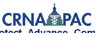 Coordinated Advocacy Programs CRNAdvocacy, answering AANA email alerts to contact Congress Key Contacts, a CRNA relationship with each federal