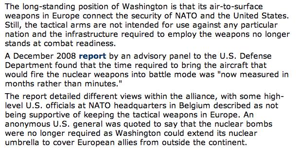 Tactical Nuclear Weapons in Europe