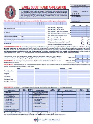 7. Eagle Board of Review (EBOR) Eagle Scout Rank Application (ESRA) Use latest form Request printout of Member Survey and Internet Advancement Record from the Advancement Chair Have all Required