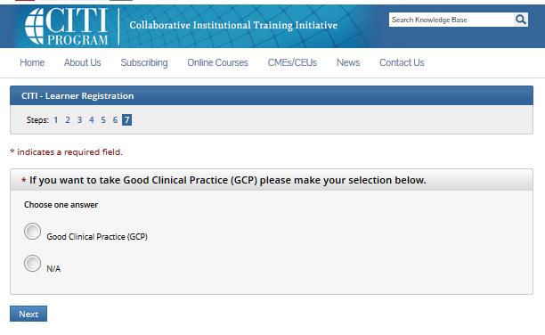 Completion of the Good Clinical Practice (GCP) module is required by NIH