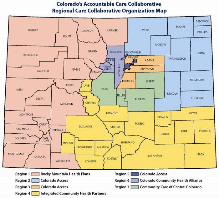Colorado is divided into seven Regional