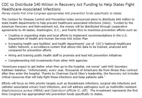 Example 33 CDC-Funded State HAI Programs: History State HAI Plans and Advisory Groups est.