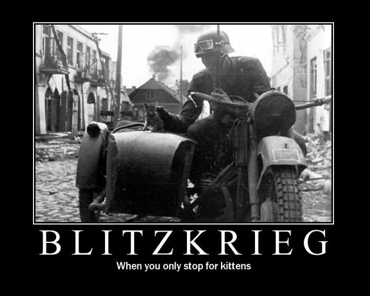 The War Begins The Germans used a blitzkrieg, or lightning