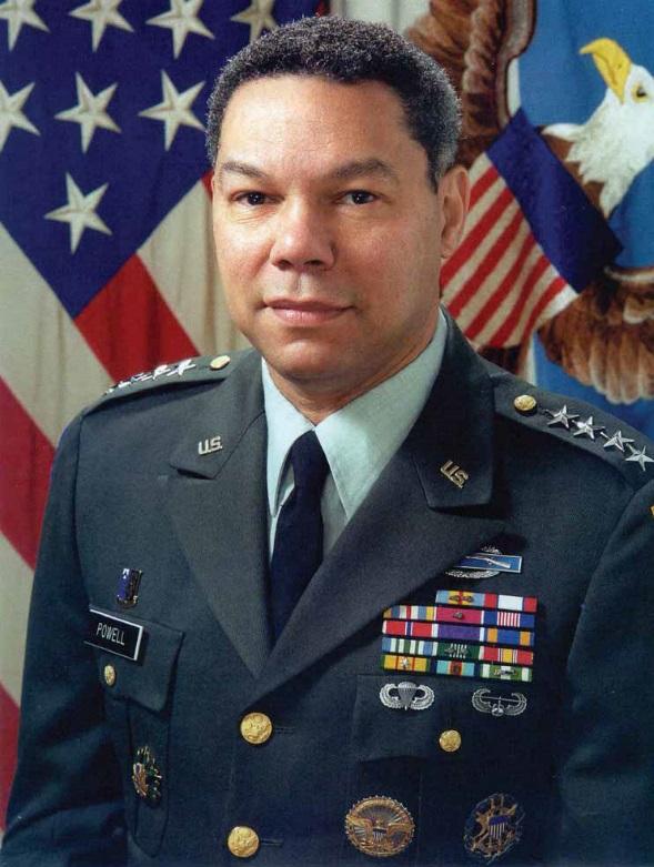 Photo courtesy of the Joint Chiefs of Staff Colin Powell General Colin Powell General Colin Powell made history by becoming the first black Chairman of the Joint Chiefs of Staff, the highest military
