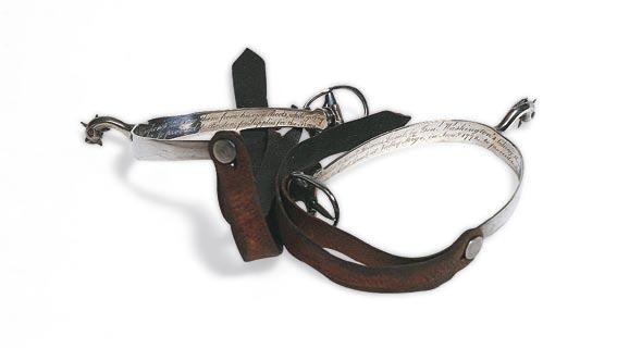He gave his own spurs to an officer who wore them on a ride of more than 300 miles to Boston to arrange for supplies.