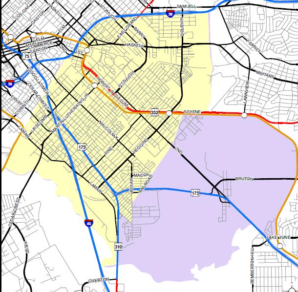 (shown in purple) to capture edges of neighborhoods.