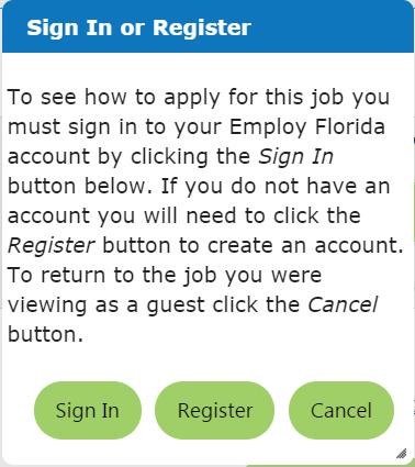Progressive Informed Registration Review: Register button appears before job seeker can apply