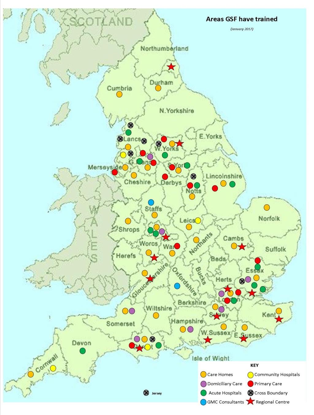 GSF projects across the UK North Lancashire/Morecambe Bay 15 practices, 1 whole Hospital 30 wards & Care Homes Locala, Kirklees 31 Care Homes Cumbria 13 community hospitals Central Wrightington Wigan
