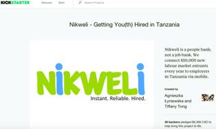 Case Study: Nikweli Using technology to connect job seekers with service and industry jobs in Tanzania Agnieszka Łyniewska is a former World Bank employee that saw a need.