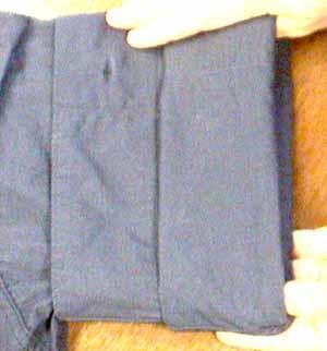 Take care to flatten the sleeve to remove any irregular