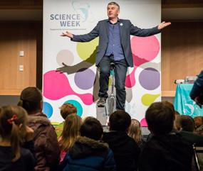 A number of events were coordinated by Science Foundation Ireland including Scintillating Science with Dara O Briain which sold out at the National Concert Hall and a Science Week Family Open Day in