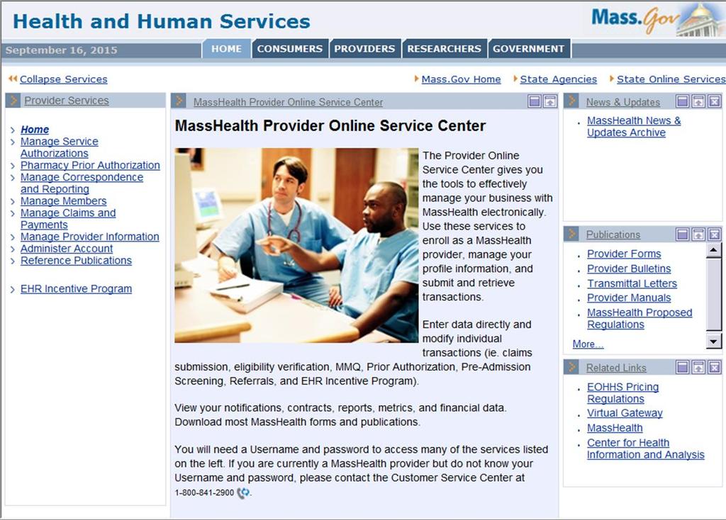 Provider Online Service