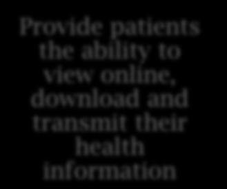 information; there is no requirement that 5% of patients do access their information for Stage 1.