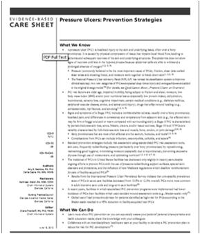 Nursing Reference Center Evidence Based Care Sheet What We Know