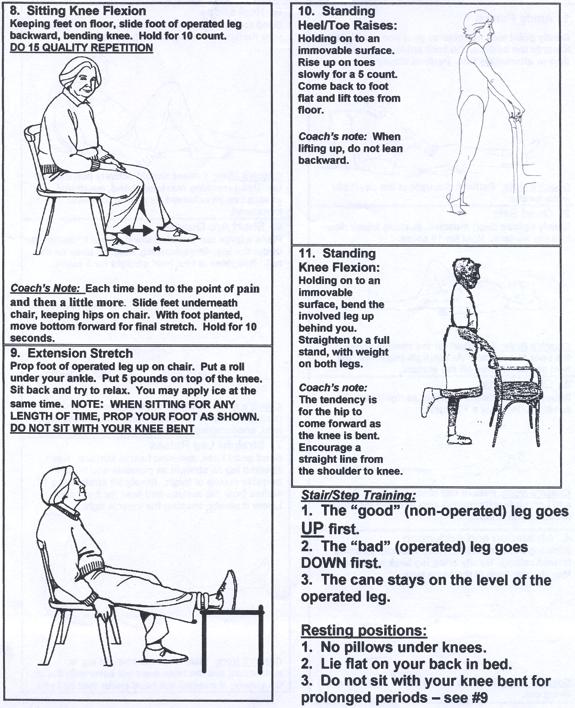 Discharge Total Knee Replacement Exercise Program