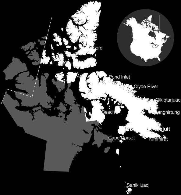 Our communities are diverse, ranging from Iqaluit, the territorial capital with a population of over 7,000 to Grise Fiord in the high Arctic with a population of 150.