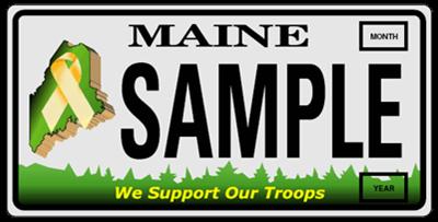 $10.00 from the sale of each plate goes to the Maine National Guard Foundation Fund Military Family Assistance Center DVEM 33 SHS Augusta, ME 04333 http://www.