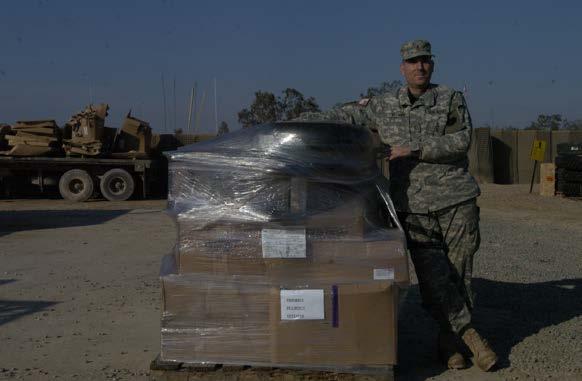 We found out the Fed-Ex has a contract with the US Military to deliver items all over Iraq. That is when I touched base with Kevin Kemp.
