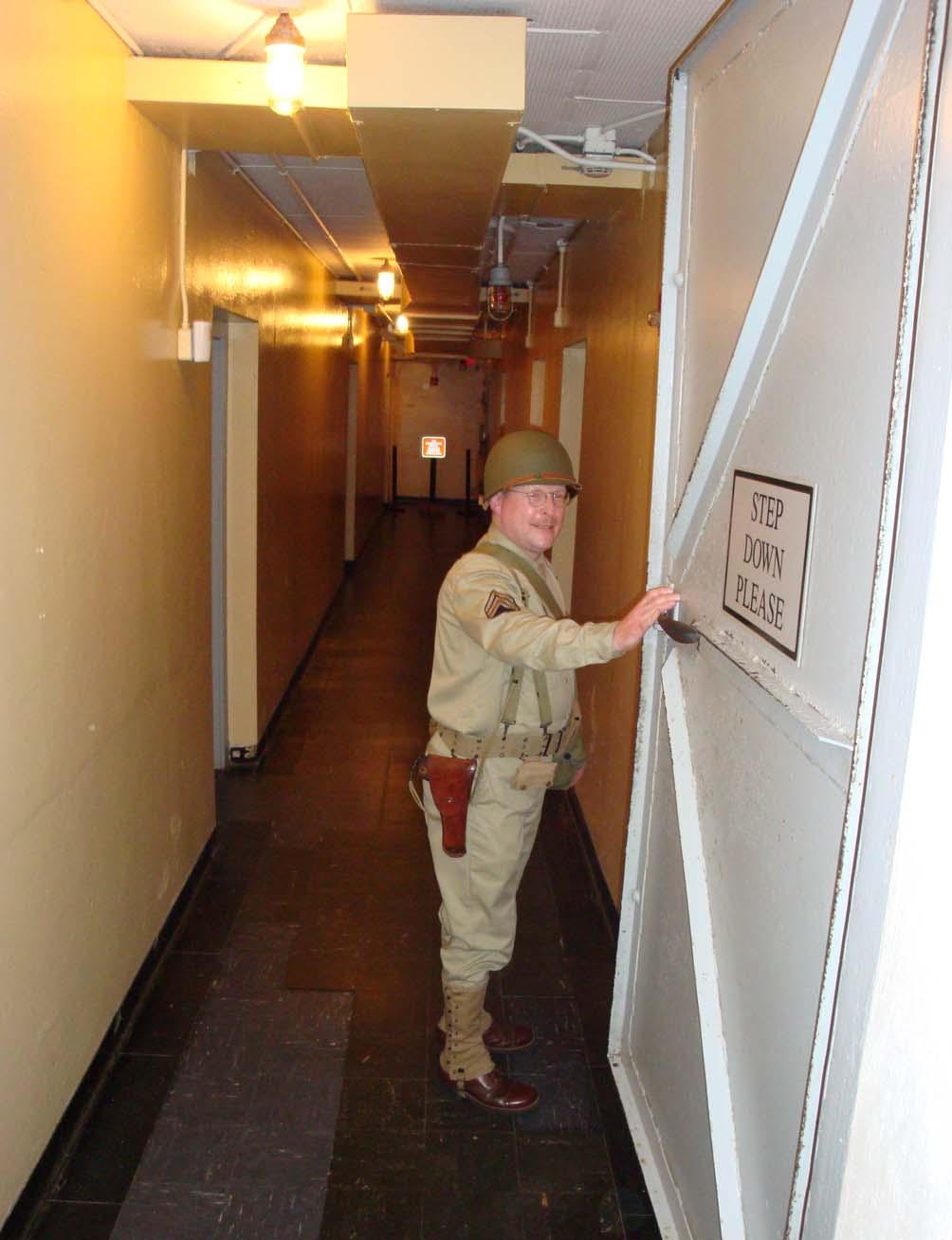 In the photo below, SSG Houck opens the door to the lower level of the HECP/HDCP.