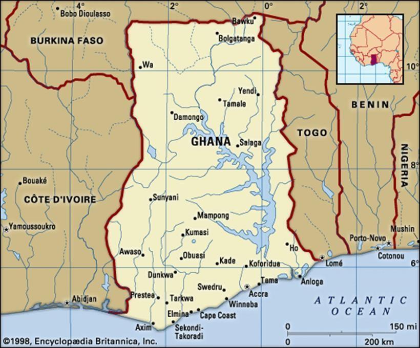 Figure 1: Map of Ghana Source https://www.britannica.com/place/ghana 3.1.2 Socio- economic factors The 2015 World bank data also reported that Ghana s Gross Domestic Product (GDP) was USD 37.