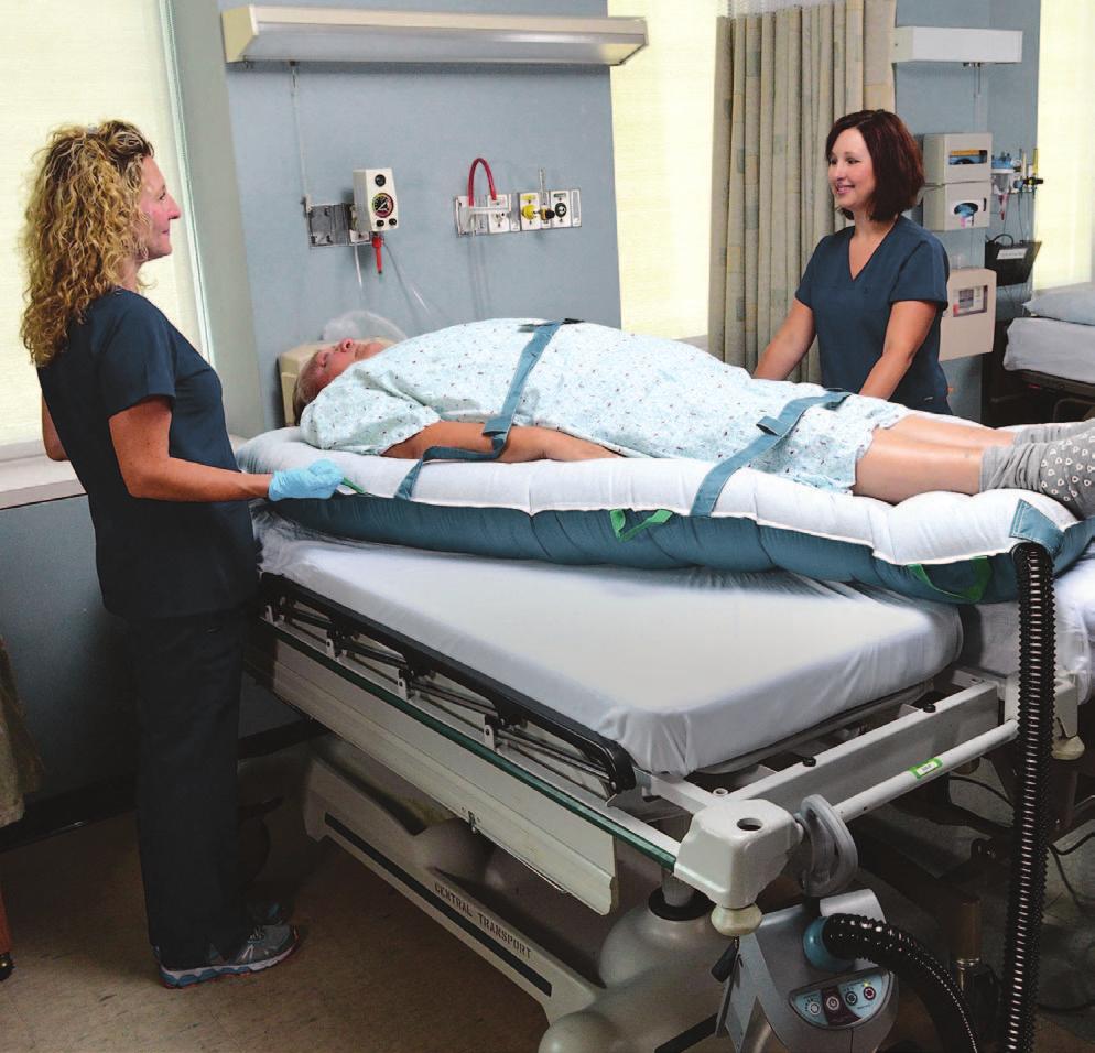 greatly reducing the risk of cross-contamination Air-assisted technology is proven to reduce workplace injuries and associated costs 50-100% when implemented into a Safe Patient Handling Program