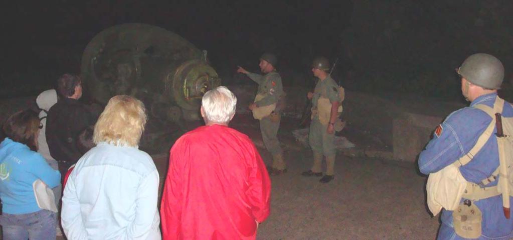 The tour concluded at Battery Gunnison/New Peck, where visitors were able to see the operations of the Examination Battery.