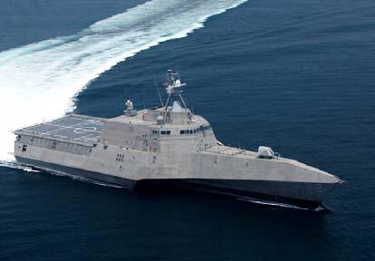 Littoral Combat Ship Optimized for warfighting in the littoral Unique designs for unique environment Fast, maneuverable, shallow draft Targeted at critical capability gaps Reconfigurable single