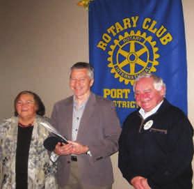 District Governor s Newsletter Page 4 New Members across the District President, Margaret Whitehead, Michael Crowe and sponsor, Jim Delaney Port Fairy inducts Michael Crowe.